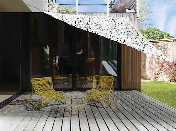 Triangular Camouflage Shade Net White 120gsm
